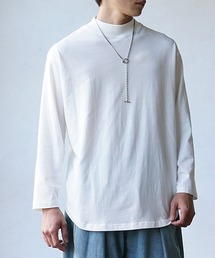 MinoriTY | オーバーサイズ ルーズシルエット ロンT 無地 裾ラウンド 長袖 ロング丈Tシャツ 秋服 冬服(Tシャツ/カットソー)