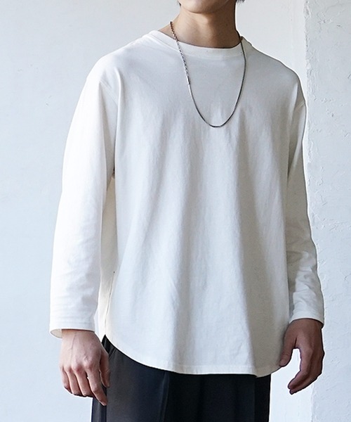 MinoriTY】裾ラウンドレイヤードロンT インナー用ロンT メンズ