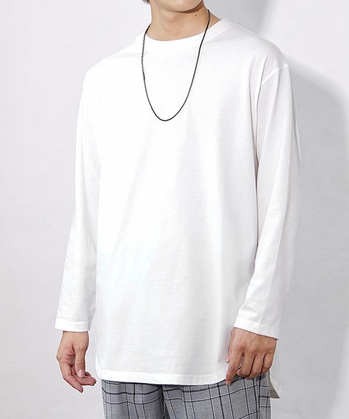 MinoriTY】裾ラウンドレイヤードロンT インナー用ロンT メンズ