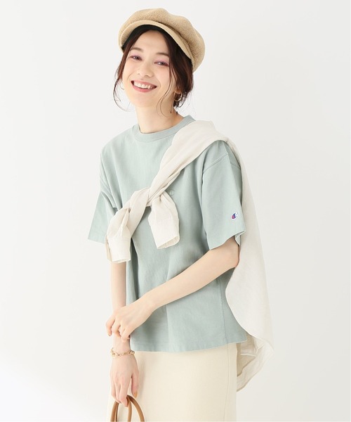 Champion(チャンピオン)の「【Champion / チャンピオン】 リバースウィーブTシャツ(Tシャツ/カットソー・レディース・ベージュ/グリーン/ブルー系その他・FREE)」の1枚目の写真