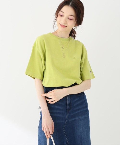 Champion(チャンピオン)の「【Champion / チャンピオン】 リバースウィーブTシャツ(Tシャツ/カットソー・レディース・ベージュ/グリーン/ブルー系その他・FREE)」の3枚目の写真