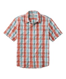 L.L.Bean | オーガニック・コットン・シアサッカー・シャツ、半袖　プラッド  ジャパン・フィット(シャツ/ブラウス)