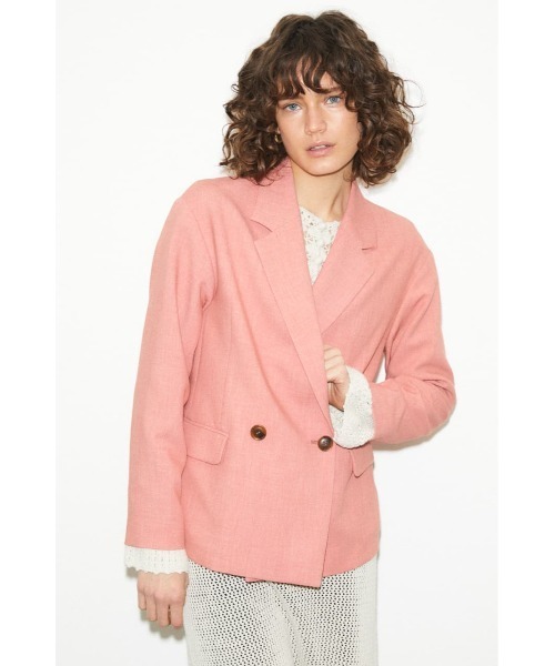 MOUSSY（マウジー）の「BOXY DOUBLE ジャケット（その他アウター・レディース・ブラウン/オフホワイト/オレンジ/ネイビー・1/2）」の8枚目の写真