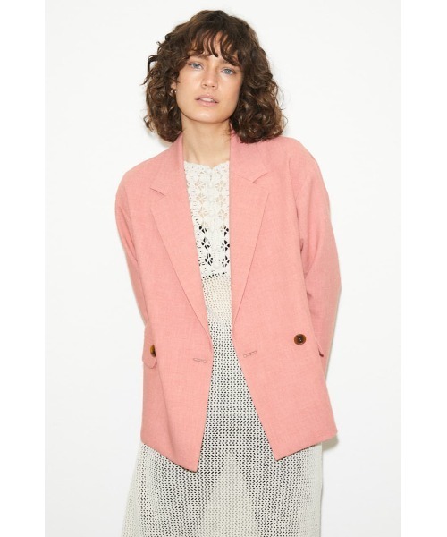 MOUSSY（マウジー）の「BOXY DOUBLE ジャケット（その他アウター・レディース・ブラウン/オフホワイト/オレンジ/ネイビー・1/2）」の9枚目の写真