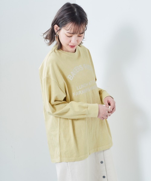 cepo(セポ)の「ピグメントロゴプリントロンTee(Tシャツ/カットソー・レディース・チャコール/オフホワイト/ライム/ブルー・M)」の1枚目の写真