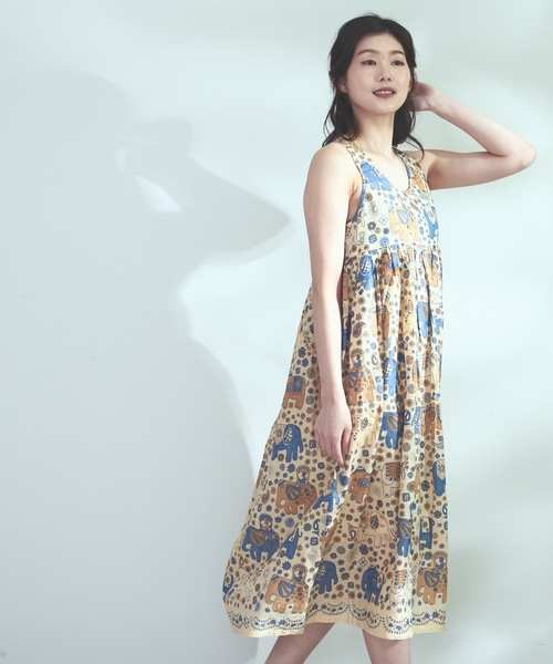 セール C Fort Point インド綿マキシワンピース ワンピース Fort Point フォーポイント のファッション通販 Zozotown