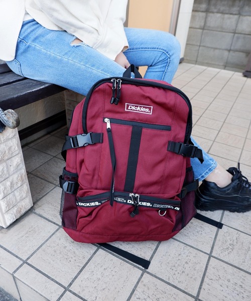Dickies（ディッキーズ）の「Dickies FRAME LOGO BACKPACK（バックパック/リュック・レディース・ブラック/ワイン/ネイビー/ブラック系その他/ベージュ・FREE）」の5枚目の写真