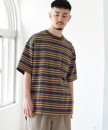 BEAMS | BEAMS / ジャカード ボーダー Tシャツ(Tシャツ/カットソー)