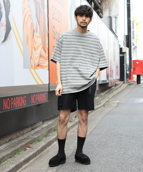 BEAMS（ビームス）の「BEAMS / ジャカード ボーダー Tシャツ（Tシャツ/カットソー・メンズ・グレー/グリーン・SMALL/X-LARGE/MEDIUM/LARGE）」の7枚目の写真