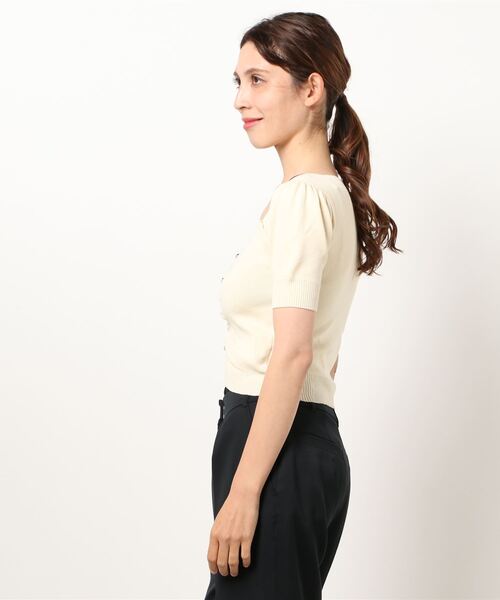 ANDGEEBEE（アンジービー）の「パールコンパクトトップス（ニット/セーター・レディース・アイボリー/ブルー・MEDIUM）」の10枚目の写真