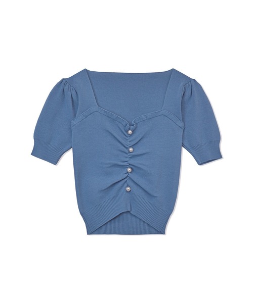 ANDGEEBEE（アンジービー）の「パールコンパクトトップス（ニット/セーター・レディース・アイボリー/ブルー・MEDIUM）」の13枚目の写真