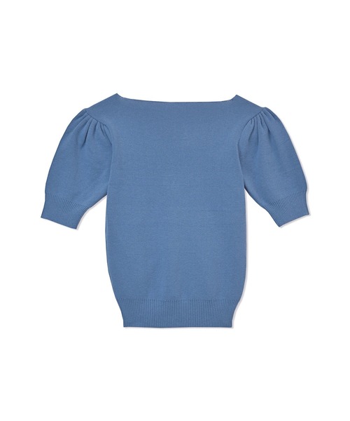 ANDGEEBEE（アンジービー）の「パールコンパクトトップス（ニット/セーター・レディース・アイボリー/ブルー・MEDIUM）」の8枚目の写真