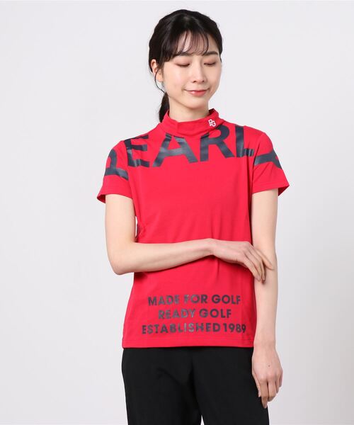 PEARLY GATES(パーリーゲイツ)の「【PEARLY GATES】 ベア カノコ 半袖 ハイネック カットソー(Tシャツ/カットソー・レディース・ホワイト/ネイビー/ピンク・SMALL/MEDIUM/LARGE)」の3枚目の写真