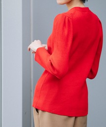 Munich | カシミアコットンリブ　パフスリーブニットプルオーバー(ニット/セーター)