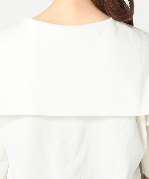 JOURNAL STANDARD（ジャーナルスタンダード）の「シルキーセーラーカラーTee◆（Tシャツ/カットソー・レディース・ホワイト/ブラック・FREE）」の17枚目の写真