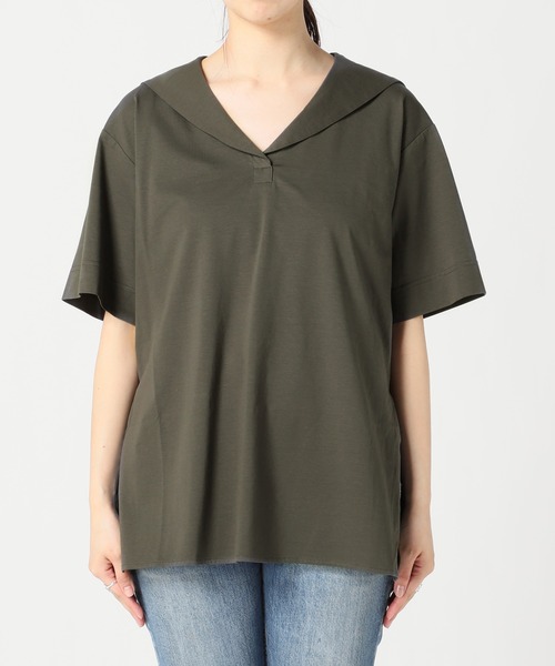 JOURNAL STANDARD（ジャーナルスタンダード）の「シルキーセーラーカラーTee◆（Tシャツ/カットソー・レディース・ホワイト/ブラック・FREE）」の22枚目の写真