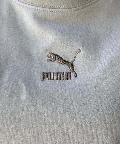 PUMA（プーマ）の「【PUMA/プーマ】ローエッジ半袖スエット（Tシャツ/カットソー・レディース・カーキ/ブラック・SMALL）」の9枚目の写真