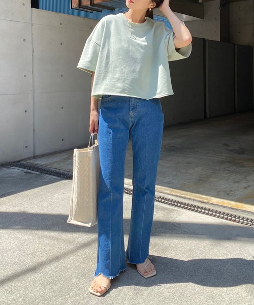 PUMA（プーマ）の「【PUMA/プーマ】ローエッジ半袖スエット（Tシャツ/カットソー・レディース・カーキ/ブラック・SMALL）」の22枚目の写真