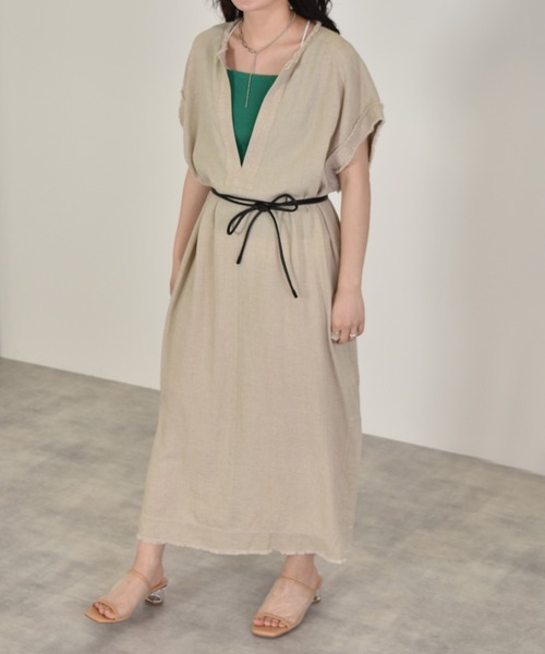 w closet（ダブルクローゼット）の「カフタンワンピース（ワンピース・レディース・ベージュ/スミクロ・FREE）」の12枚目の写真