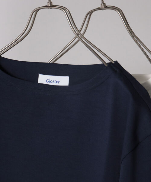 GLOSTER（グロスター）の「【新色追加】バスクシャツ ショートスリーブ（Tシャツ/カットソー・メンズ・ネイビー/オフホワイト/ホワイト×ブルー/ホワイト×ネイビー/ホワイト×イエロー/グリーン系その他3/ホワイト系その他6/ブラック系その他3・M/L/MEDIUM/LARGE）」の8枚目の写真