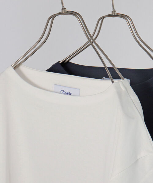 GLOSTER（グロスター）の「【新色追加】バスクシャツ ショートスリーブ（Tシャツ/カットソー・メンズ・ネイビー/オフホワイト/ホワイト×ブルー/ホワイト×ネイビー/ホワイト×イエロー/グリーン系その他3/ホワイト系その他6/ブラック系その他3・M/L/MEDIUM/LARGE）」の2枚目の写真