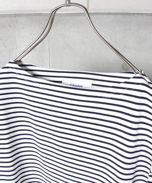 GLOSTER（グロスター）の「【新色追加】バスクシャツ ショートスリーブ（Tシャツ/カットソー・メンズ・ネイビー/オフホワイト/ホワイト×ブルー/ホワイト×ネイビー/ホワイト×イエロー/グリーン系その他3/ホワイト系その他6/ブラック系その他3・M/L/MEDIUM/LARGE）」の22枚目の写真