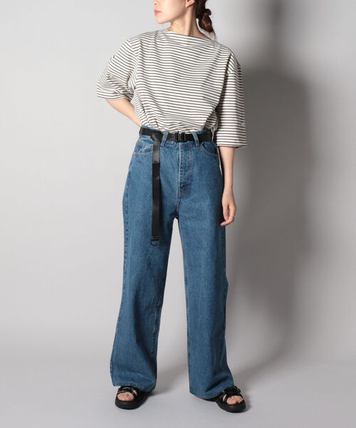 GLOSTER（グロスター）の「【新色追加】バスクシャツ ショートスリーブ（Tシャツ/カットソー・メンズ・ネイビー/オフホワイト/ホワイト×ブルー/ホワイト×ネイビー/ホワイト×イエロー/グリーン系その他3/ホワイト系その他6/ブラック系その他3・M/L/MEDIUM/LARGE）」の12枚目の写真