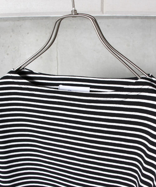 GLOSTER（グロスター）の「【新色追加】バスクシャツ ショートスリーブ（Tシャツ/カットソー・メンズ・ネイビー/オフホワイト/ホワイト×ブルー/ホワイト×ネイビー/ホワイト×イエロー/グリーン系その他3/ホワイト系その他6/ブラック系その他3・M/L/MEDIUM/LARGE）」の9枚目の写真