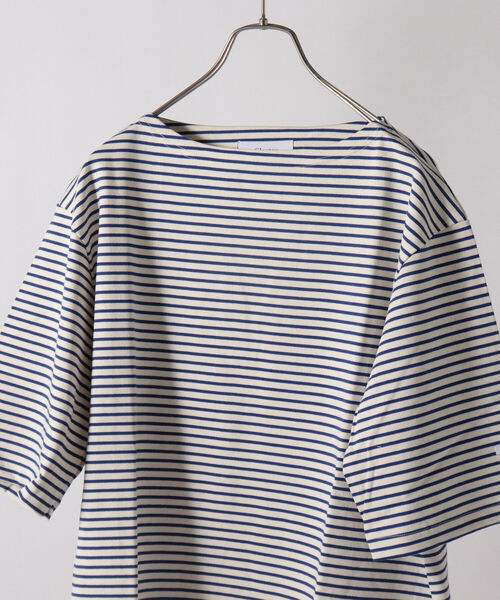 GLOSTER（グロスター）の「【新色追加】バスクシャツ ショートスリーブ（Tシャツ/カットソー・メンズ・ネイビー/オフホワイト/ホワイト×ブルー/ホワイト×ネイビー/ホワイト×イエロー/グリーン系その他3/ホワイト系その他6/ブラック系その他3・M/L/MEDIUM/LARGE）」の21枚目の写真