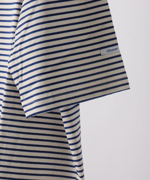 GLOSTER（グロスター）の「【新色追加】バスクシャツ ショートスリーブ（Tシャツ/カットソー・メンズ・ネイビー/オフホワイト/ホワイト×ブルー/ホワイト×ネイビー/ホワイト×イエロー/グリーン系その他3/ホワイト系その他6/ブラック系その他3・M/L/MEDIUM/LARGE）」の19枚目の写真