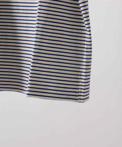 GLOSTER（グロスター）の「【新色追加】バスクシャツ ショートスリーブ（Tシャツ/カットソー・メンズ・ネイビー/オフホワイト/ホワイト×ブルー/ホワイト×ネイビー/ホワイト×イエロー/グリーン系その他3/ホワイト系その他6/ブラック系その他3・M/L/MEDIUM/LARGE）」の11枚目の写真