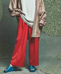 MAISON SPECIAL | 《ユニセックスアイテム》マルチファブリック1タックイージーカラーワイドパンツ 【MAISON SPECIAL/メゾンスペシャル】(スラックス)