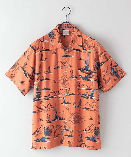 OUTDOOR PRODUCTS APPAREL（アウトドアプロダクツアパレル）の「レーヨンアロハ　レーヨン素材 オープンカラー（開襟） アロハシャツ（シャツ/ブラウス・メンズ・ホワイト/ブラック/ベージュ/ネイビー/サックスブルー/オレンジ・SMALL/MEDIUM/LARGE/X-LARGE）」の6枚目の写真