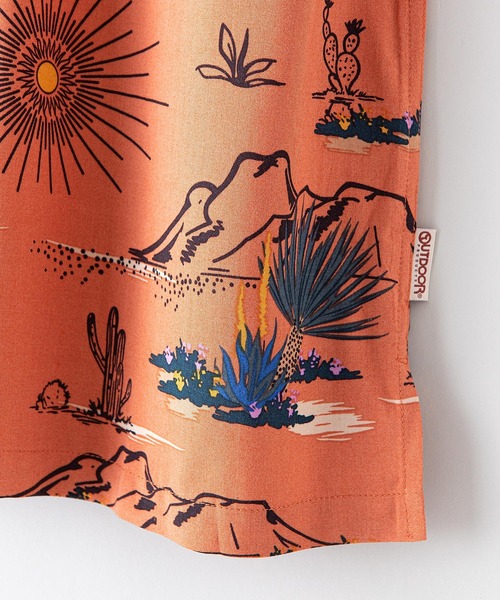 OUTDOOR PRODUCTS APPAREL（アウトドアプロダクツアパレル）の「レーヨンアロハ　レーヨン素材 オープンカラー（開襟） アロハシャツ（シャツ/ブラウス・メンズ・ホワイト/ブラック/ベージュ/ネイビー/サックスブルー/オレンジ・SMALL/MEDIUM/LARGE/X-LARGE）」の10枚目の写真