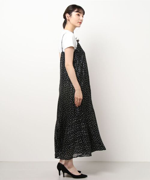 INCEDE（インシード）の「シアーランダムドットキャミワンピース（ワンピース・レディース・オフホワイト/ブラック・M/L/LL/3L/4L）」の20枚目の写真