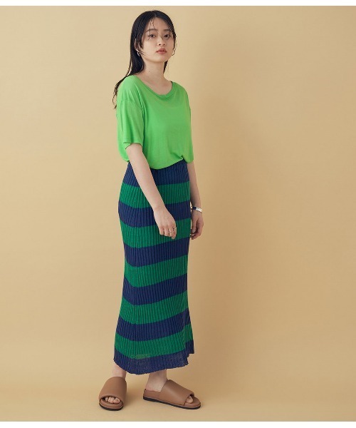 BASERANGE(ベースレンジ)の「【BASERANGE】LOOSE TEE(Tシャツ/カットソー・レディース・グリーン・S)」の11枚目の写真