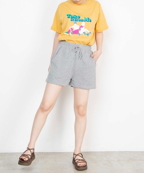 WEGO（ウィゴー）の「WEGO/スウェットイージーショーツ（スウェットパンツ・レディース・その他1/杢グレー/ブラック/ブルー・FREE）」の8枚目の写真