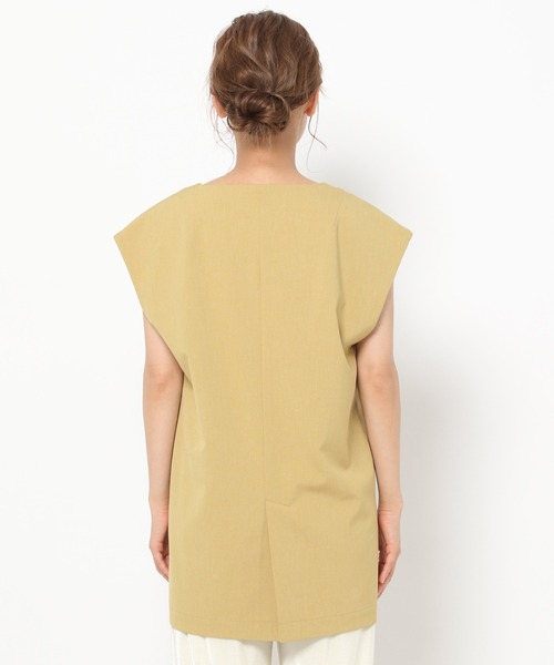 mysty woman（ミスティウーマン）の「ノーカラーベストジャケット 958368（ノーカラージャケット・レディース・イエロー/アイボリー/モカ・FREE）」の14枚目の写真