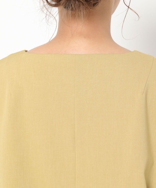 mysty woman（ミスティウーマン）の「ノーカラーベストジャケット 958368（ノーカラージャケット・レディース・イエロー/アイボリー/モカ・FREE）」の19枚目の写真