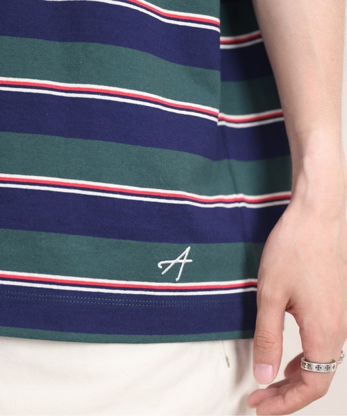 ACE SHOP(エースショップ)の「レトロボーダーtee(Tシャツ/カットソー・メンズ・アイボリー/ネイビー・FREE)」の10枚目の写真