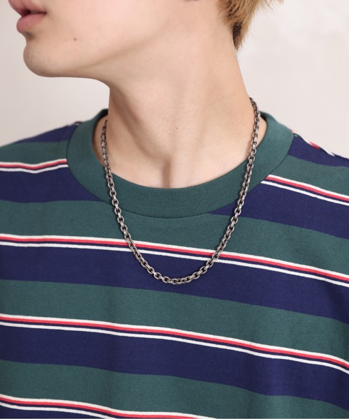 ACE SHOP(エースショップ)の「レトロボーダーtee(Tシャツ/カットソー・メンズ・アイボリー/ネイビー・FREE)」の11枚目の写真