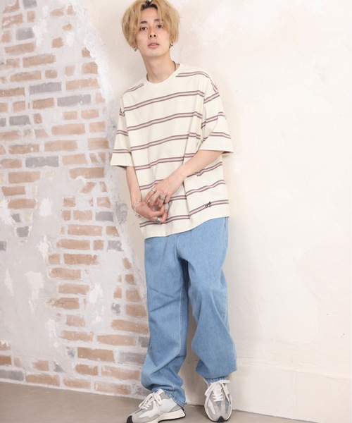 ACE SHOP(エースショップ)の「レトロボーダーtee(Tシャツ/カットソー・メンズ・アイボリー/ネイビー・FREE)」の15枚目の写真