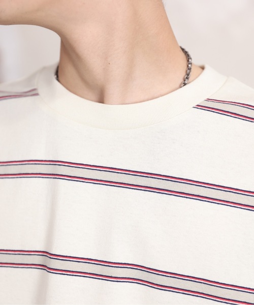 ACE SHOP(エースショップ)の「レトロボーダーtee(Tシャツ/カットソー・メンズ・アイボリー/ネイビー・FREE)」の18枚目の写真