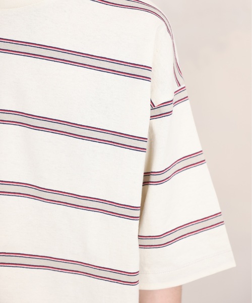 ACE SHOP(エースショップ)の「レトロボーダーtee(Tシャツ/カットソー・メンズ・アイボリー/ネイビー・FREE)」の19枚目の写真