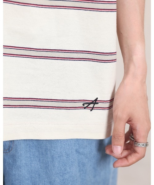 ACE SHOP(エースショップ)の「レトロボーダーtee(Tシャツ/カットソー・メンズ・アイボリー/ネイビー・FREE)」の22枚目の写真