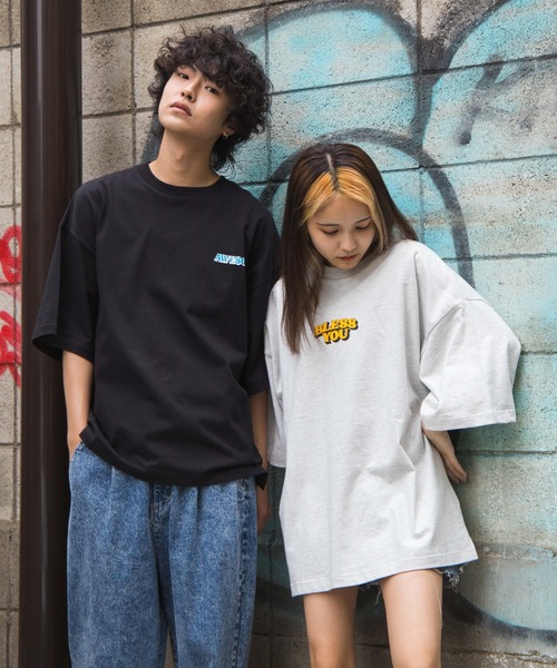 WEGO（ウィゴー）の「WEGO/ヘビーウエイト グラフィティビックシルエット5分袖Tシャツ（Tシャツ/カットソー・メンズ・ブラック/オレンジ/オートミール/ホワイト・LARGE/SMALL/MEDIUM）」の19枚目の写真