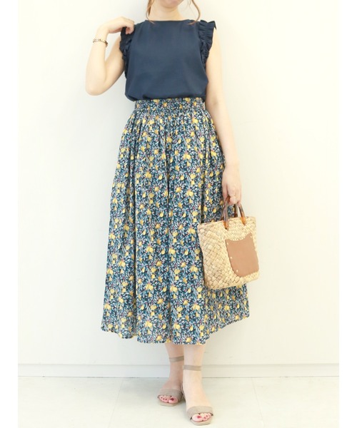 Te chichi（テチチ）の「袖口フリルノースリーブブラウス（シャツ/ブラウス・レディース・ブラウン/ネイビー/ベージュ・ﾌﾘ-）」の12枚目の写真