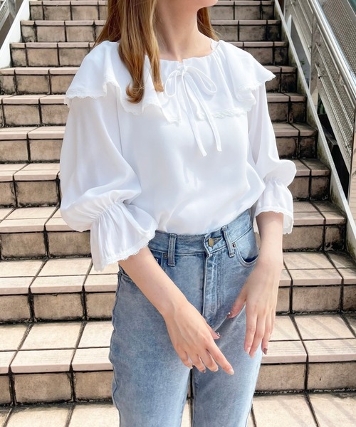 apres jour(アプレジュール)の「アソートフリルブラウス【ZOZOTOWN限定アイテム】(シャツ/ブラウス・レディース・オフホワイト/モカ/ホワイト系その他/ライトベージュ・X-LARGE/フリー)」の10枚目の写真