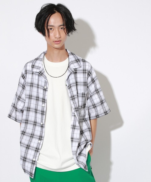 PBLIM（ページボーイリム）の「【PAGEBOYLIM】オンブレチェックシャツ（シャツ/ブラウス・レディース・ホワイト系その他/ブラック系その他・MEDIUM/LARGE）」の4枚目の写真