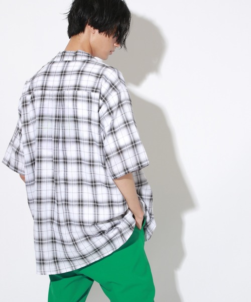 PBLIM（ページボーイリム）の「【PAGEBOYLIM】オンブレチェックシャツ（シャツ/ブラウス・レディース・ホワイト系その他/ブラック系その他・MEDIUM/LARGE）」の5枚目の写真